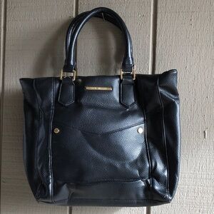 Steve Madden Black Tote with Gold Details